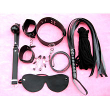 8PCS / Set erwachsene Sm-Set-Sex-Handschellen-Ansatz-Ring-Fantasie-Geschlechts-Spielwaren Cosplay Verband-Fetisch-Zurückhaltung